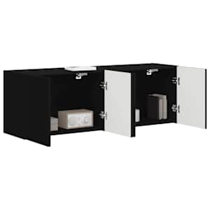TV wall cabinet 2 pcs Černá 59,5 x 31 x 40 cm kompozitní dřevo - obrázek 3