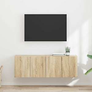 TV wall cabinet Nástěnný 2 pcs Sonoma dub 59,5 x 31 x 40 cm - obrázek 1