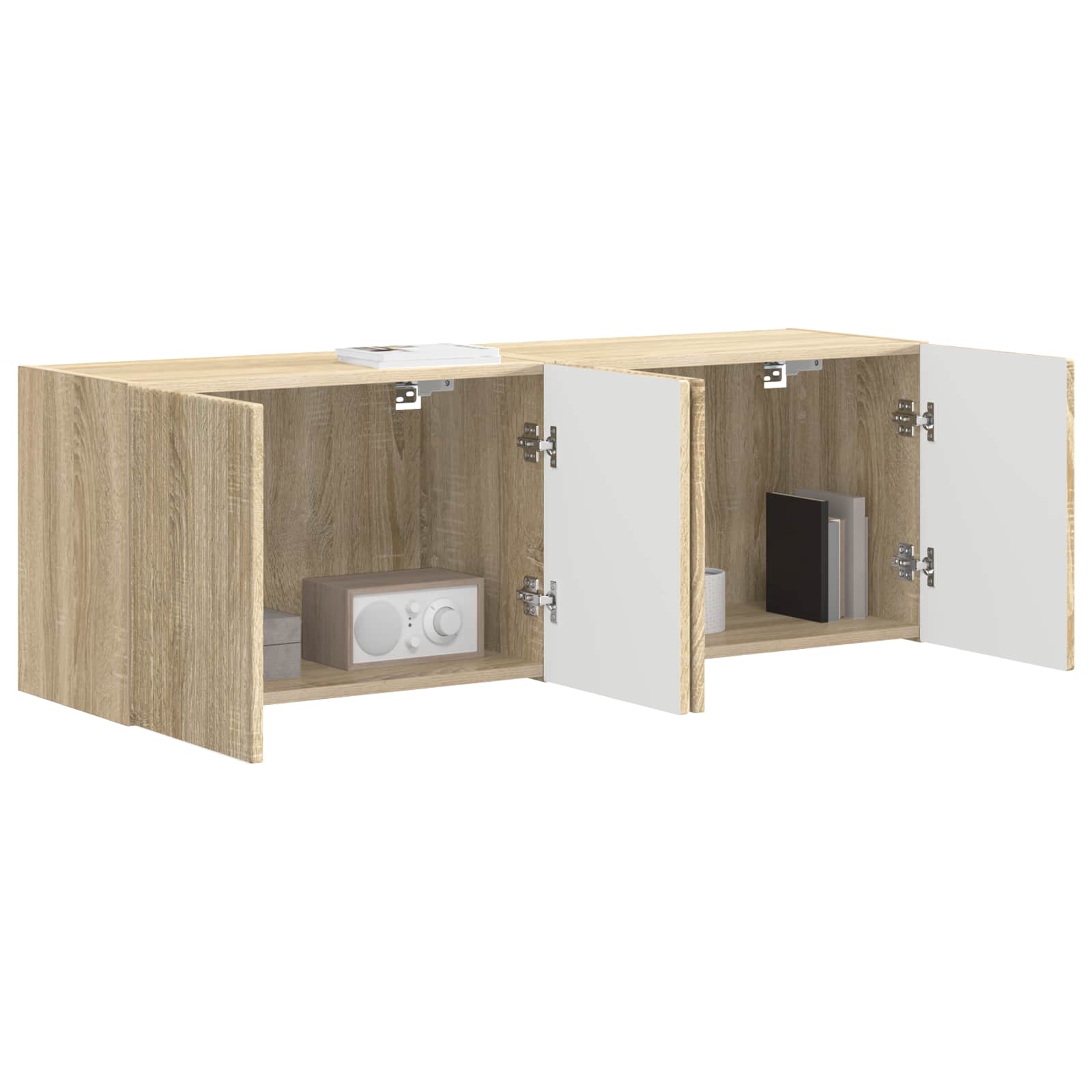 TV-seinäkaappi 2 pcs Sonoman tammi 59,5 x 31 x 40 cm - Image 3