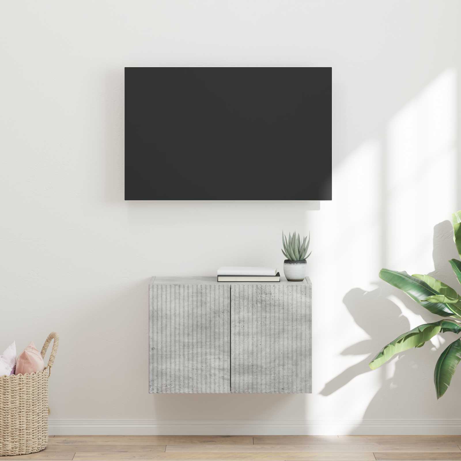 TV-seinäkaappi Betoni Harmaa 59,5 x 31 x 40 cm Tekninen puu