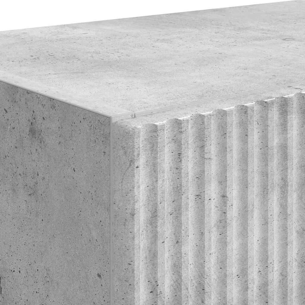 Ντουλάπι Τηλεόρασης Τοίχου Επιτοίχιο 2 pcs Σκυρόδεμα Γκρι - Image 9