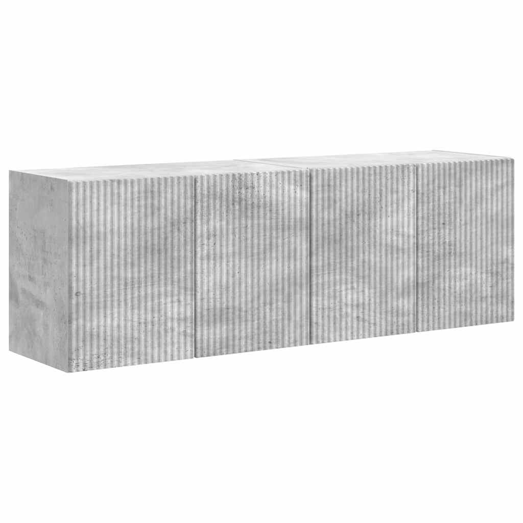 Thumbnail - vidaXL TV-Wandschrank 2 pcs Beton Grau 59,5 x 31 x 40 cm Holzwerkstoff