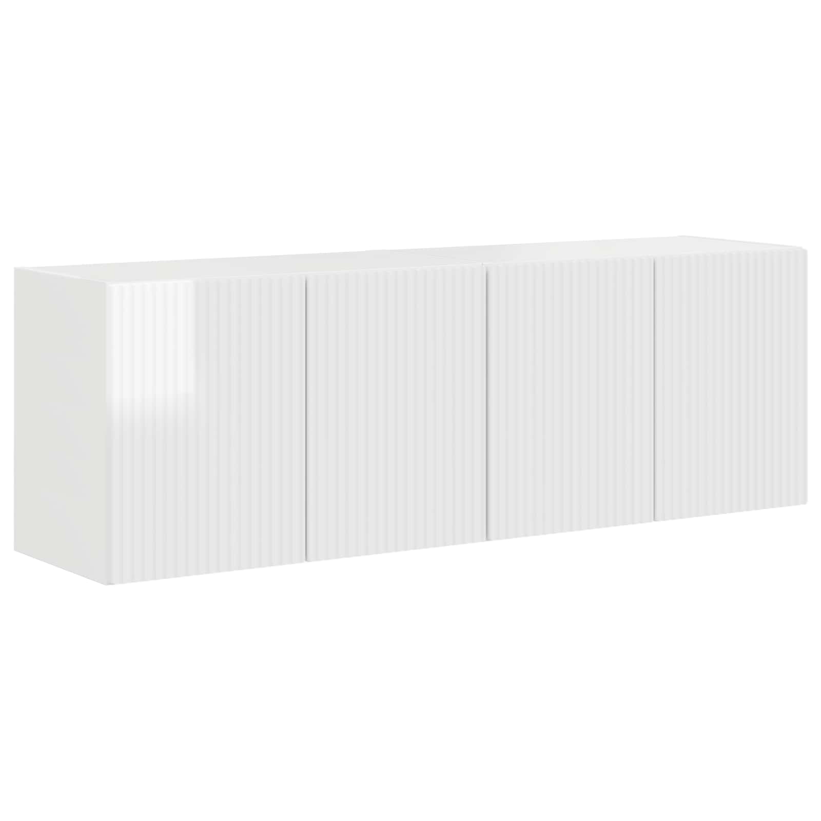 TV-seinäkaappi 2 pcs Korkean kiillon valkoinen - Image 2