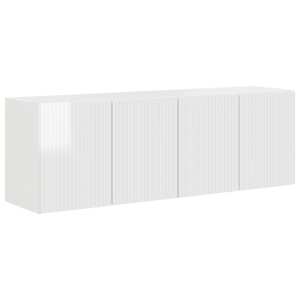 TV wall cabinet 2 pcs Vysoce lesklá bílá 59,5 x 31 x 40 cm - obrázek 2