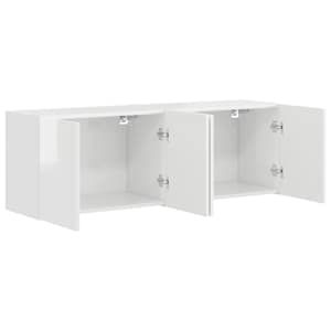 TV wall cabinet 2 pcs Vysoce lesklá bílá 59,5 x 31 x 40 cm - obrázek 5