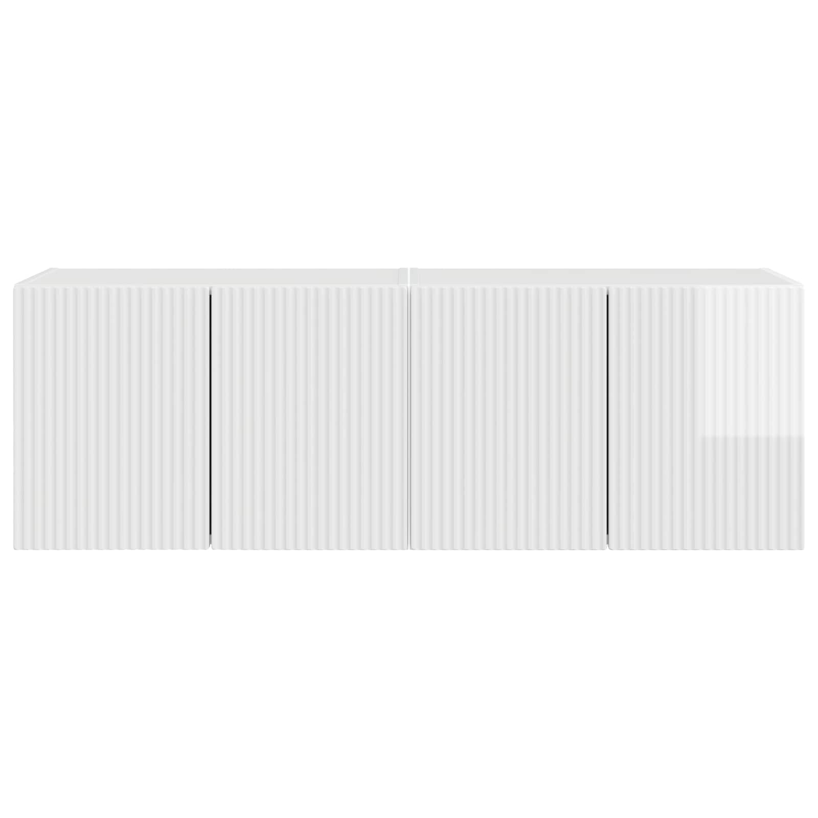TV-seinäkaappi 2 pcs Korkean kiillon valkoinen - Image 6