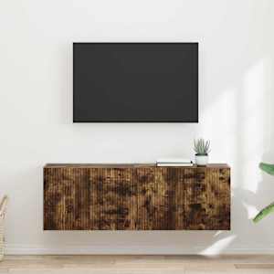 TV stenska omara 2 pcs Dimljeni oreh 59,5 x 31 x 40 cm
