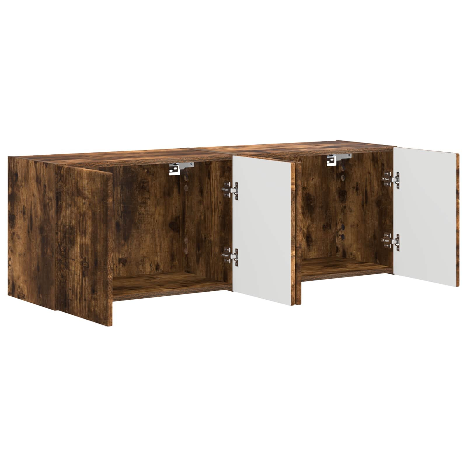 TV-seinäkaappi 2 pcs Savupähkinä 59,5 x 31 x 40 cm Tekninen puu - Image 5