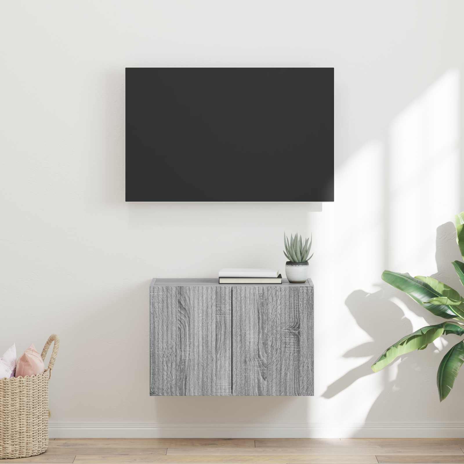TV-seinäkaappi Harmaa Sonoma 59,5 x 31 x 40 cm Tekninen puu