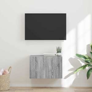 TV stenska omara Siva Sonoma 59,5 x 31 x 40 cm Konstruiran les