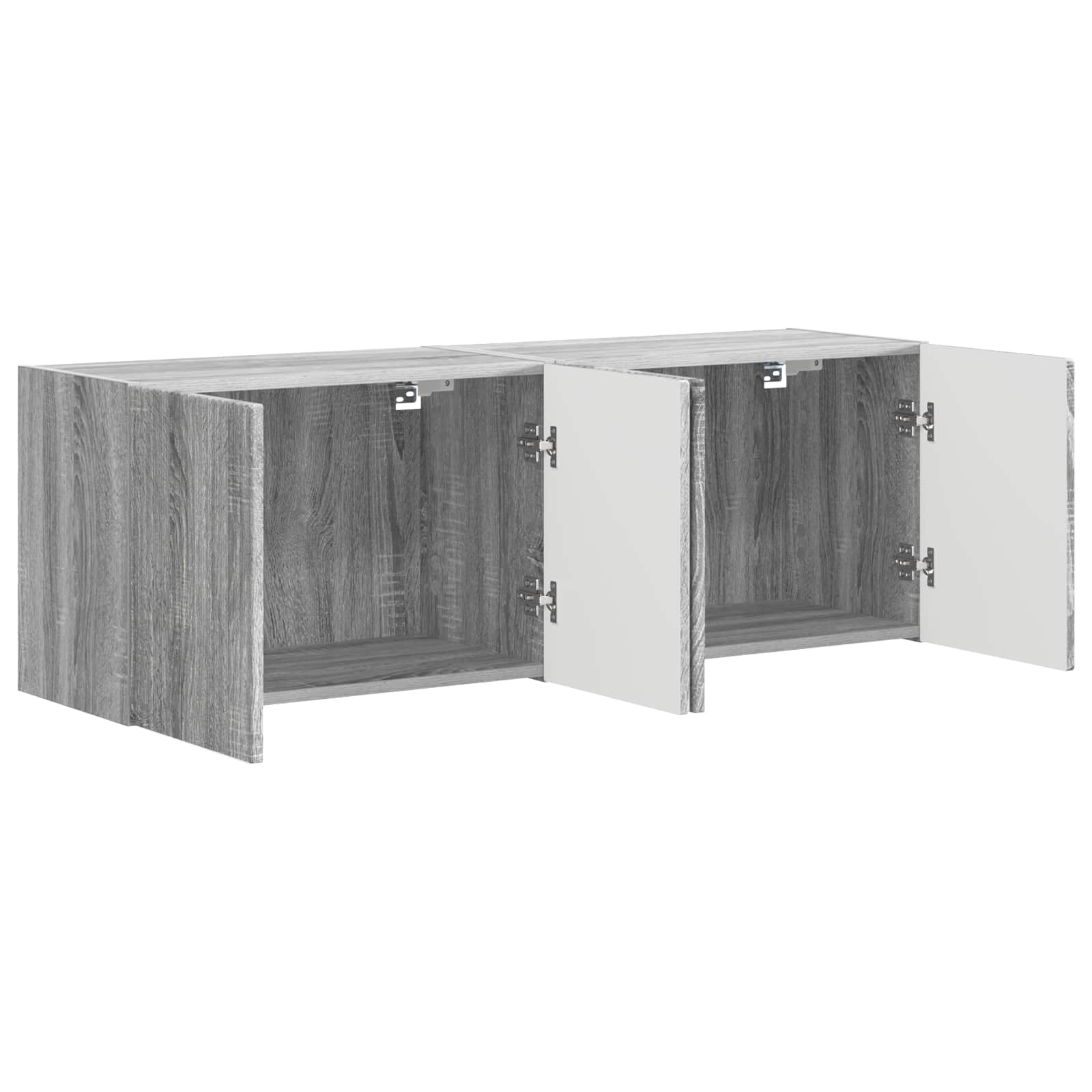 TV-seinäkaappi 2 pcs Harmaa Sonoma 59,5 x 31 x 40 cm - Image 5