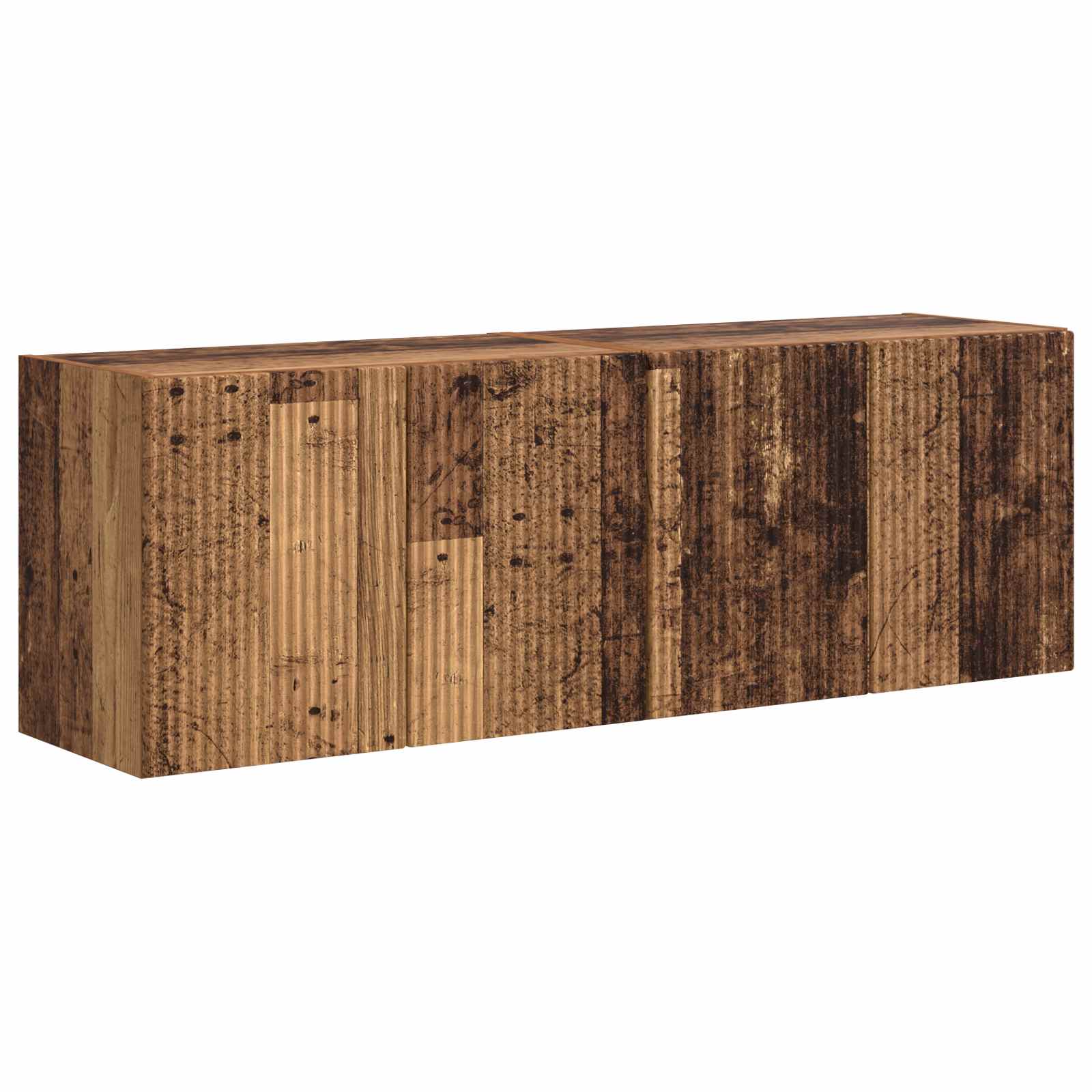 TV-seinäkaappi 2 pcs Vanha Puu 59,5 x 31 x 40 cm Tekninen puu - Image 2