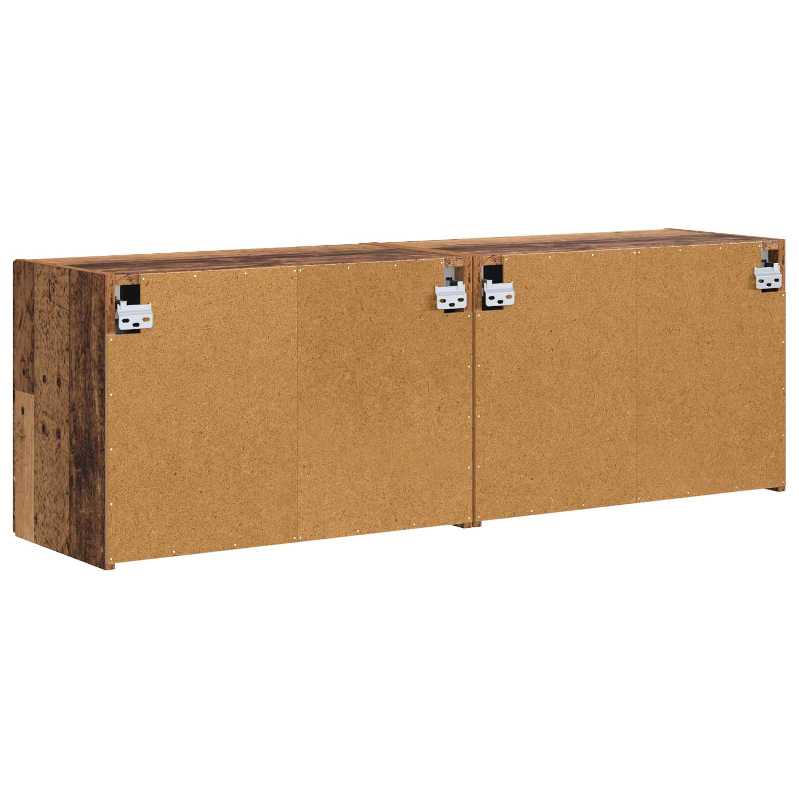 TV-seinäkaappi 2 pcs Vanha Puu 59,5 x 31 x 40 cm Tekninen puu - Image 8
