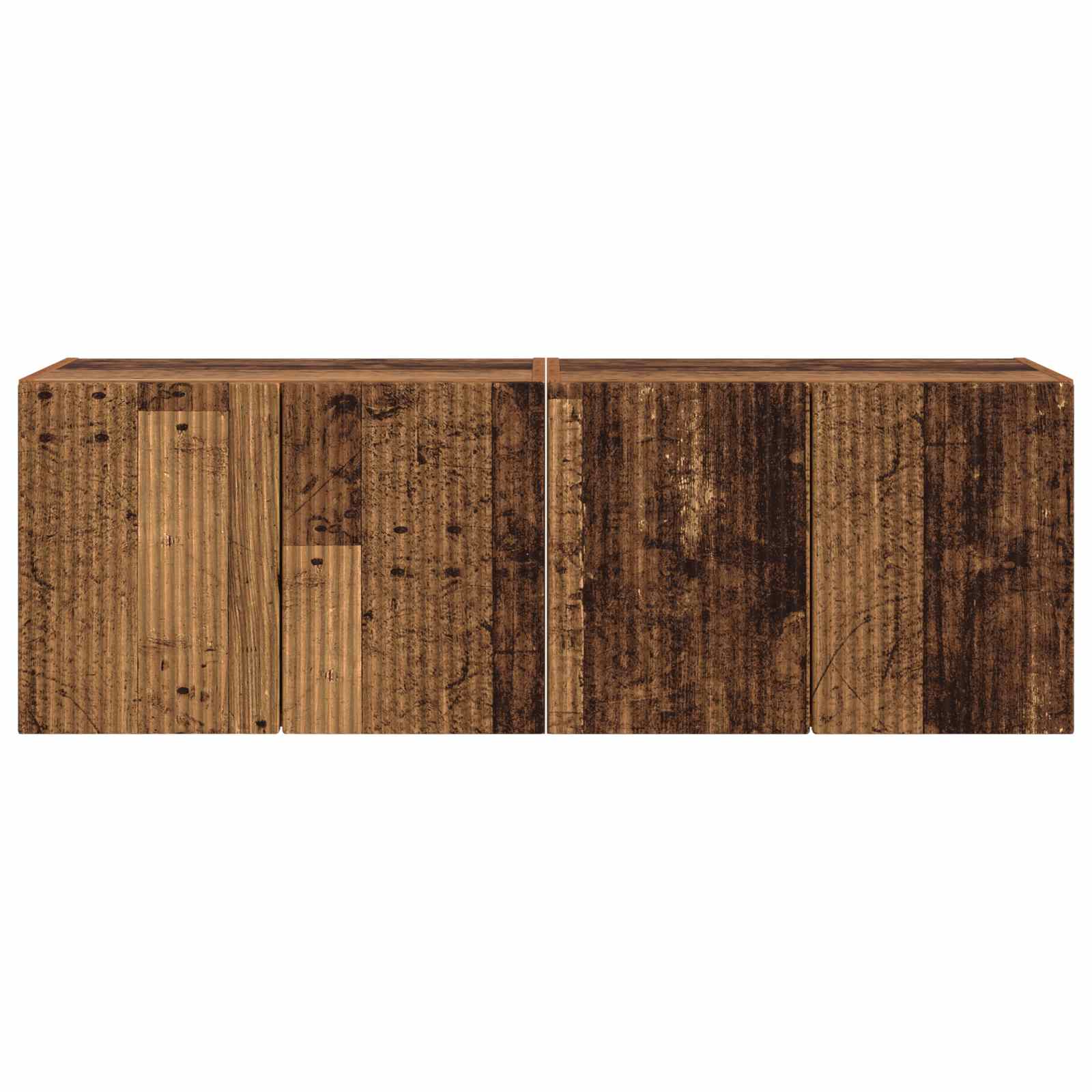TV-seinäkaappi 2 pcs Vanha Puu 59,5 x 31 x 40 cm Tekninen puu - Image 6