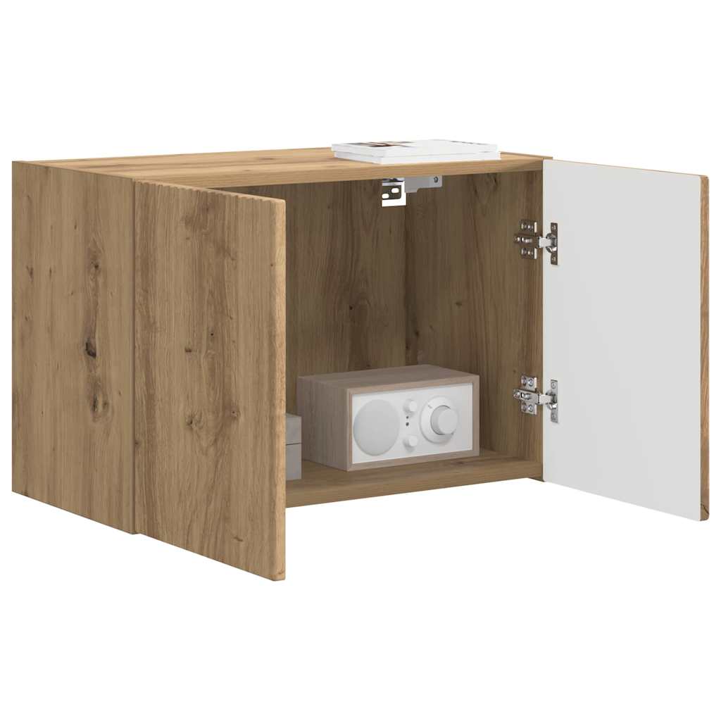 vidaXL TV-wandkast Artisan Eiken 59,5 x 31 x 40 cm Bewerkt hout