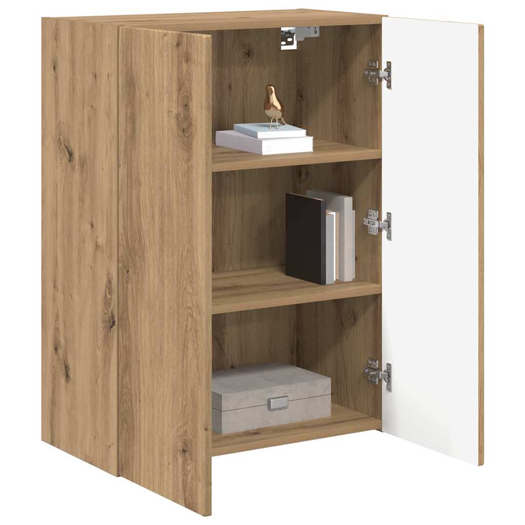 vidaXL TV-wandkast Wandgemonteerd Wit 59,5 x 31 x 60 cm Bewerkt hout