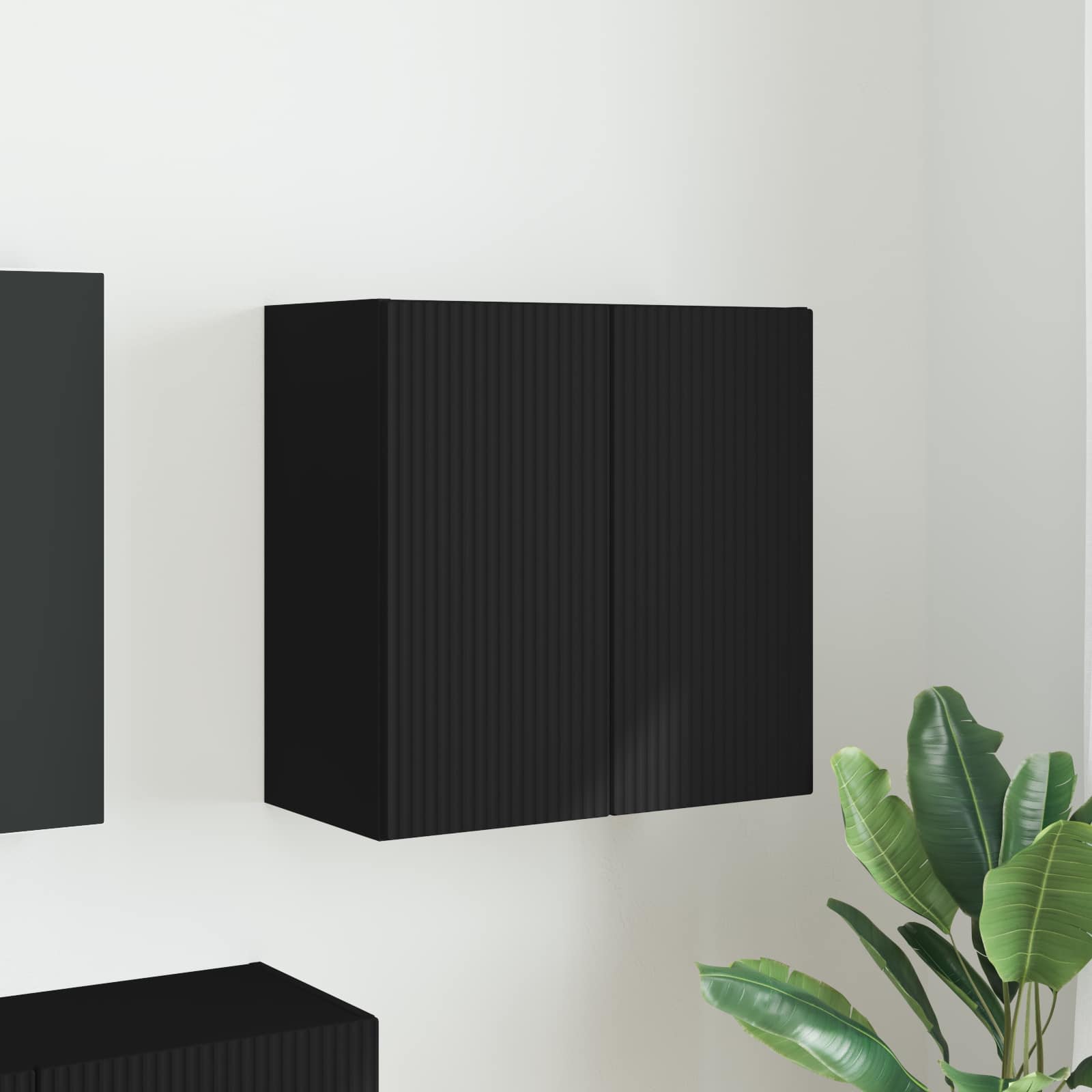 vidaXL TV Veggskap 59,5 x 31 x 60 cm Svart Konstruert tre