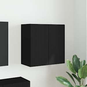 TV wall cabinet Černá 59,5 x 31 x 60 cm kompozitní dřevo - obrázek 1