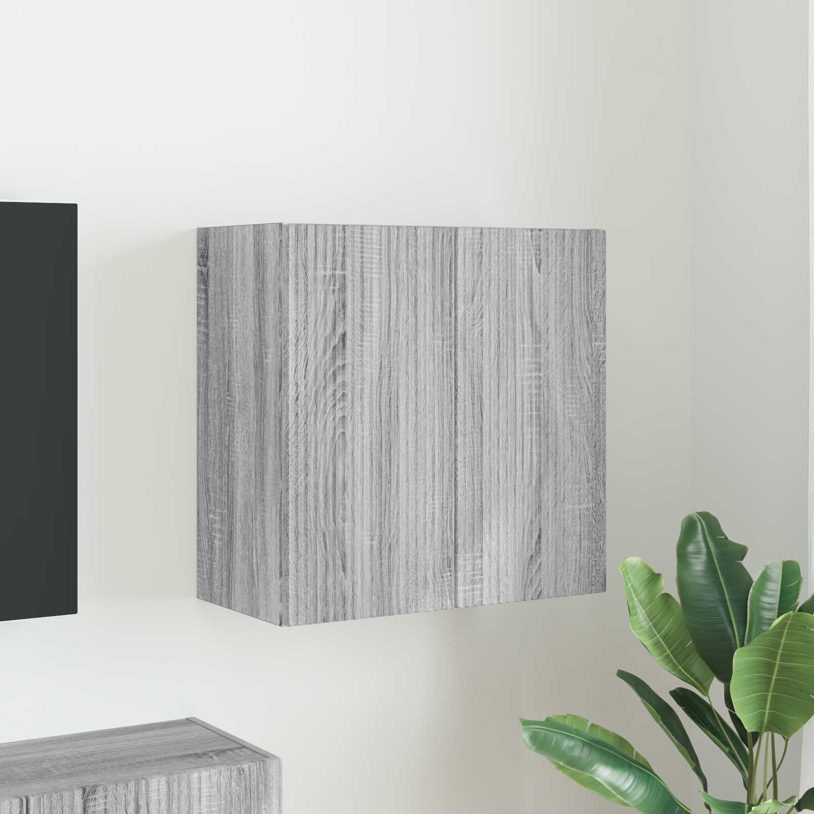 vidaXL TV vægskab 59,5 x 31 x 60 cm Grå Sonoma Konstrueret træ