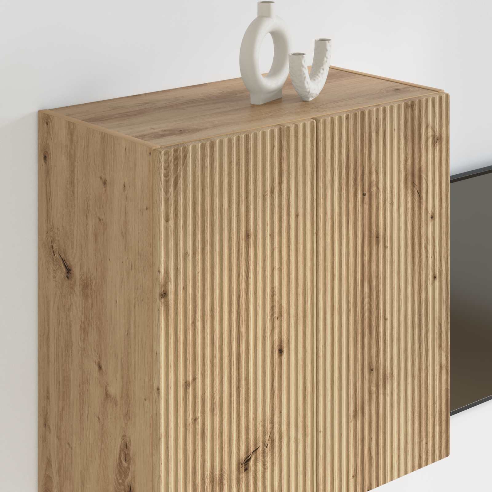 TV stenska omara 59,5 x 31 x 60 cm Umetni hrast Inženirski les - slika 4