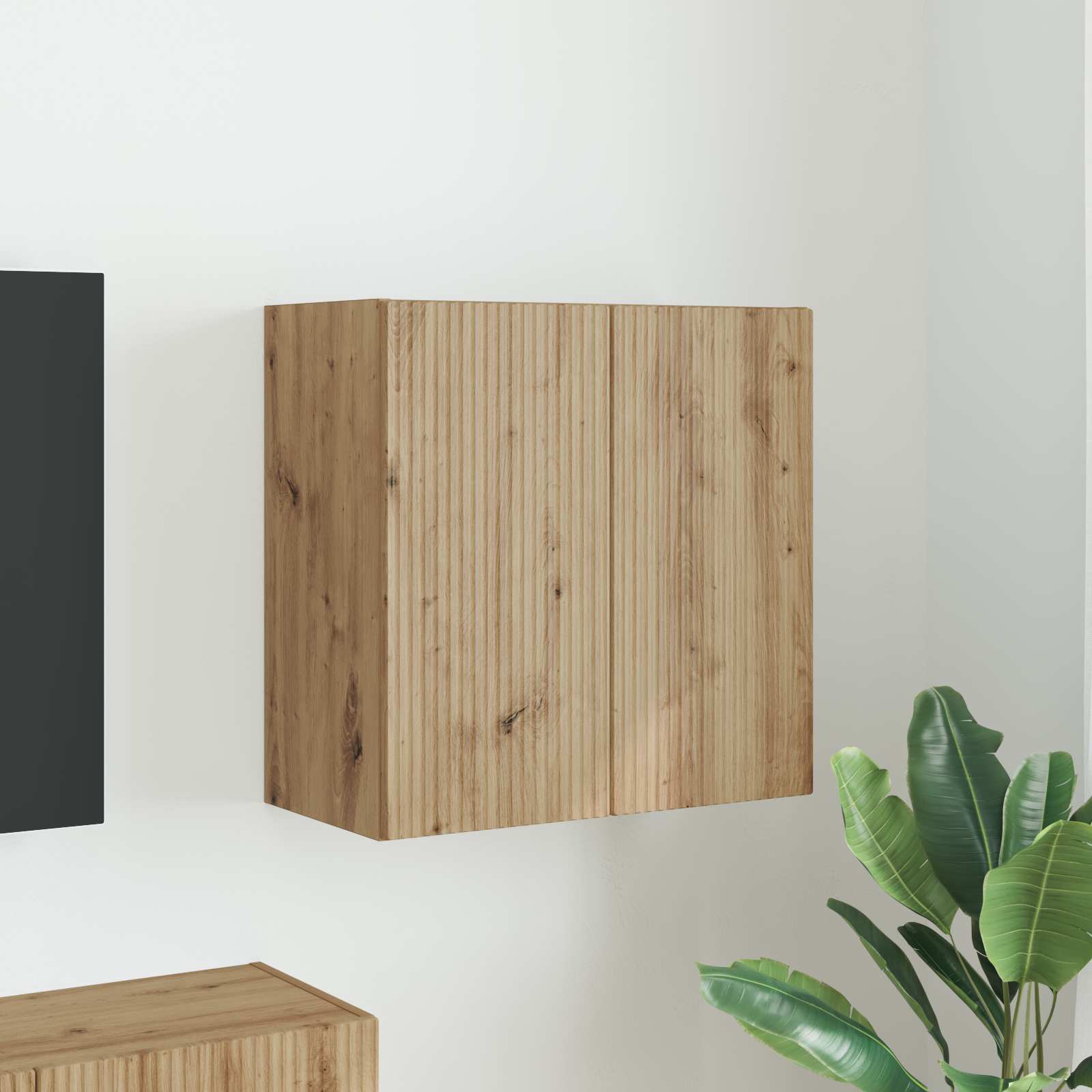 TV stenska omara 59,5 x 31 x 60 cm Umetni hrast Inženirski les