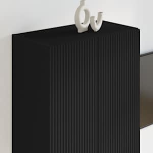 TV wall cabinet Černá 59,5 x 31 x 80 cm kompozitní dřevo - obrázek 4