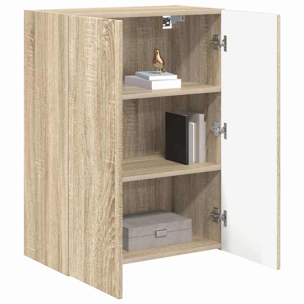 vidaXL TV-wandkast Sonoma Eiken 59,5 x 31 x 80 cm Bewerkt hout