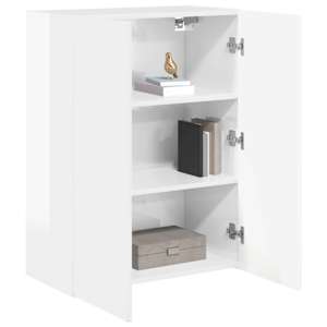 TV wall cabinet Nástěnný Vysoce lesklá bílá 59,5 x 31 x 80 cm - obrázek 3