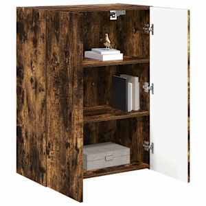 TV wall cabinet Kouřový dub 59,5 x 31 x 80 cm kompozitní dřevo - obrázek 3