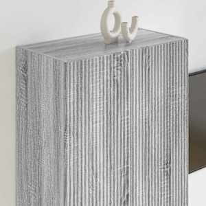 TV wall cabinet Šedá Sonoma 59,5 x 31 x 80 cm kompozitní dřevo - obrázek 4