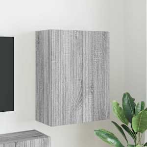 TV wall cabinet Šedá Sonoma 59,5 x 31 x 80 cm kompozitní dřevo - obrázek 1