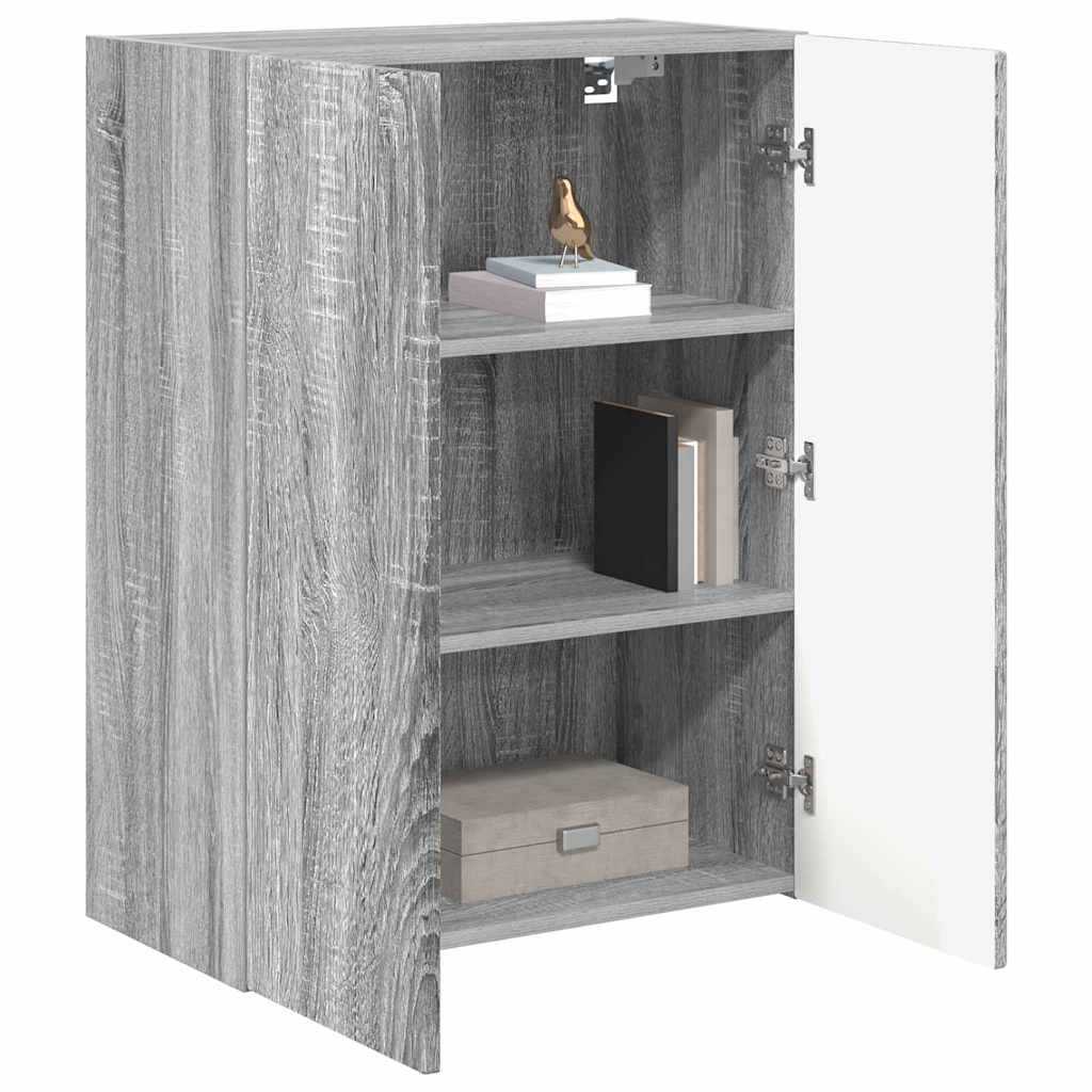 vidaXL TV-wandkast Grijs Sonoma 59,5 x 31 x 80 cm Bewerkt hout