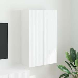 TV stenska omara 59,5 x 31 x 100 cm Bela Inženirski les