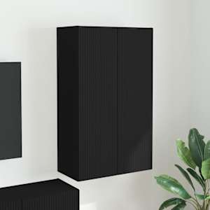 TV stenska omara 59,5 x 31 x 100 cm Črna Inženirski les