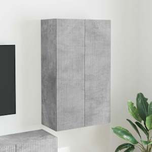 TV stenska omara 59,5 x 31 x 100 cm Betonsko siva