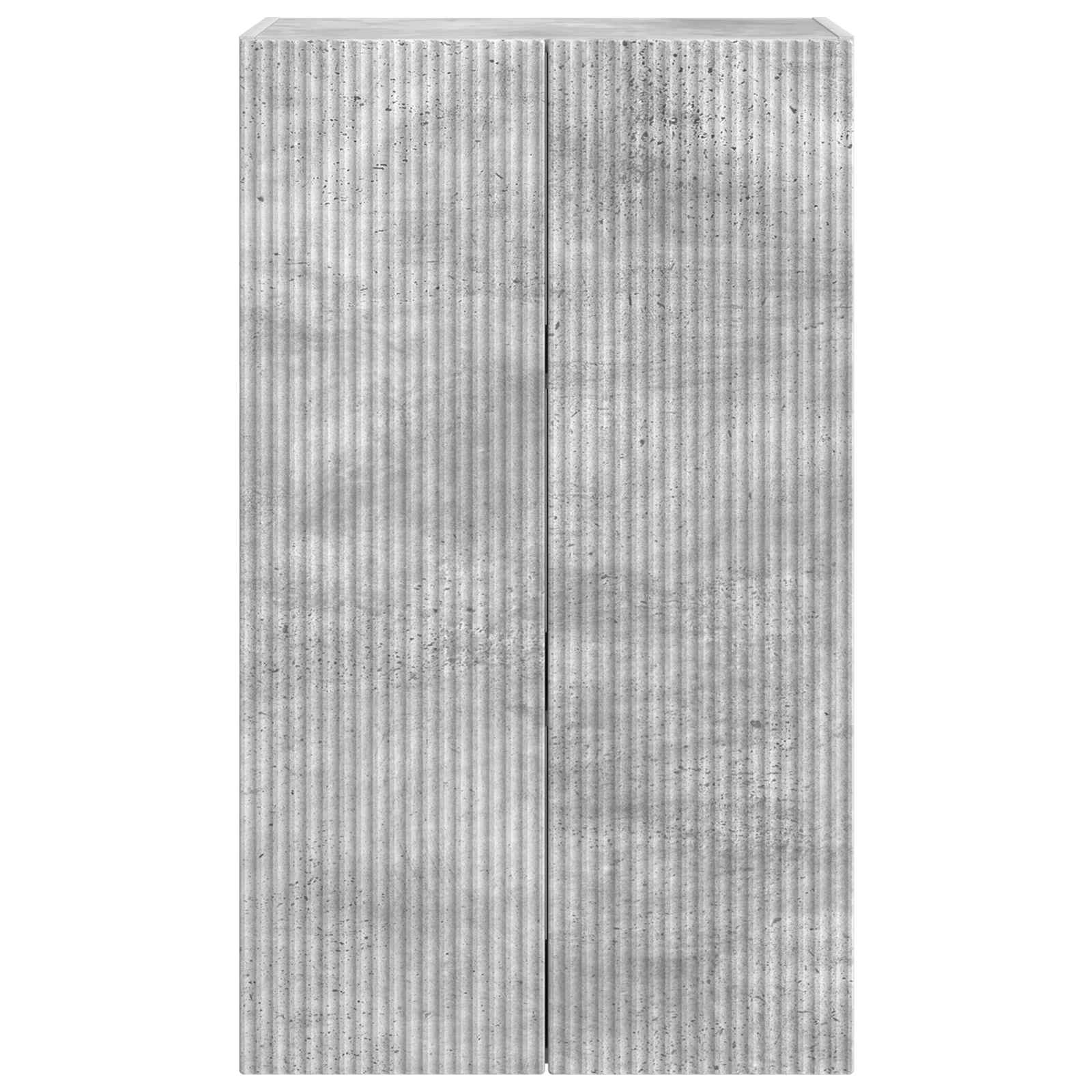 TV-seinäkaappi Betoni Harmaa 59,5 x 31 x 100 cm Tekninen puu - Image 6