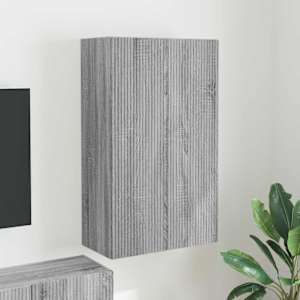 TV stenska omara 59,5 x 31 x 100 cm Siva Sonoma Inženirski les