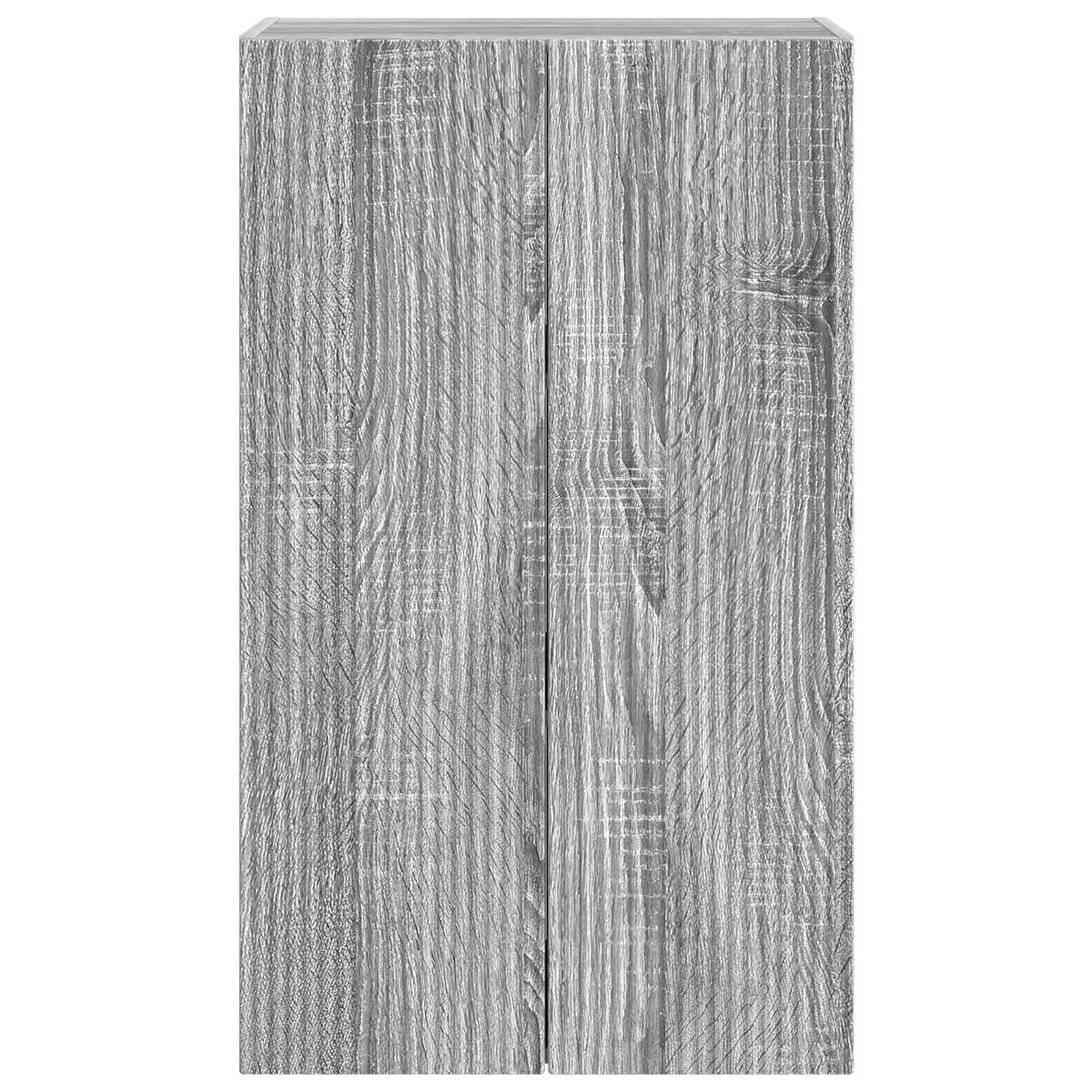 TV-seinäkaappi Harmaa Sonoma 59,5 x 31 x 100 cm Tekninen puu - Image 6