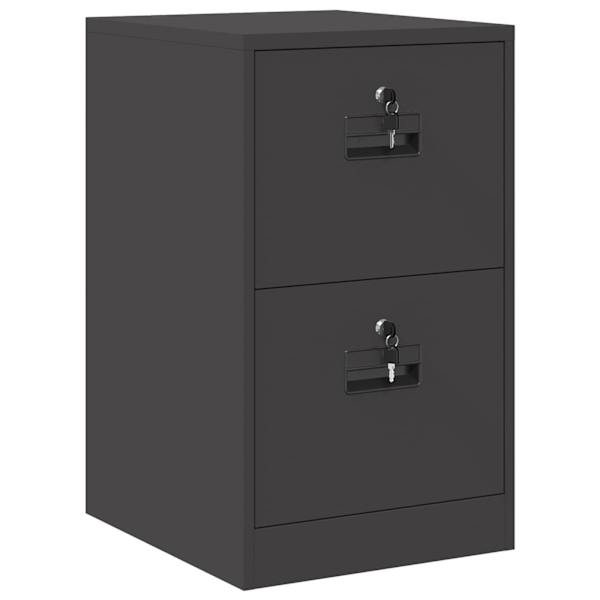 vidaXL Failikapp sahtliga Must 44 x 50 x 74,5 cm K&uuml;lmvalsitud teras