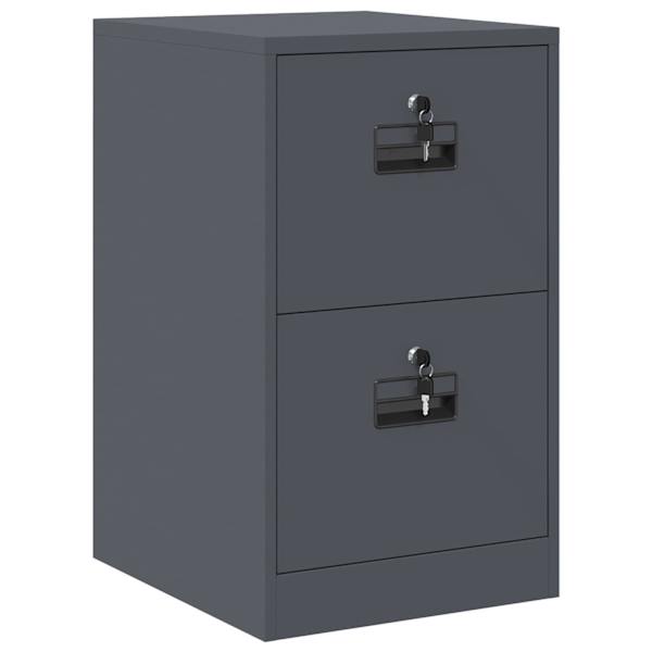vidaXL Failikapp Antratsiit 44 x 50 x 74,5 cm K&uuml;lmvalsitud teras