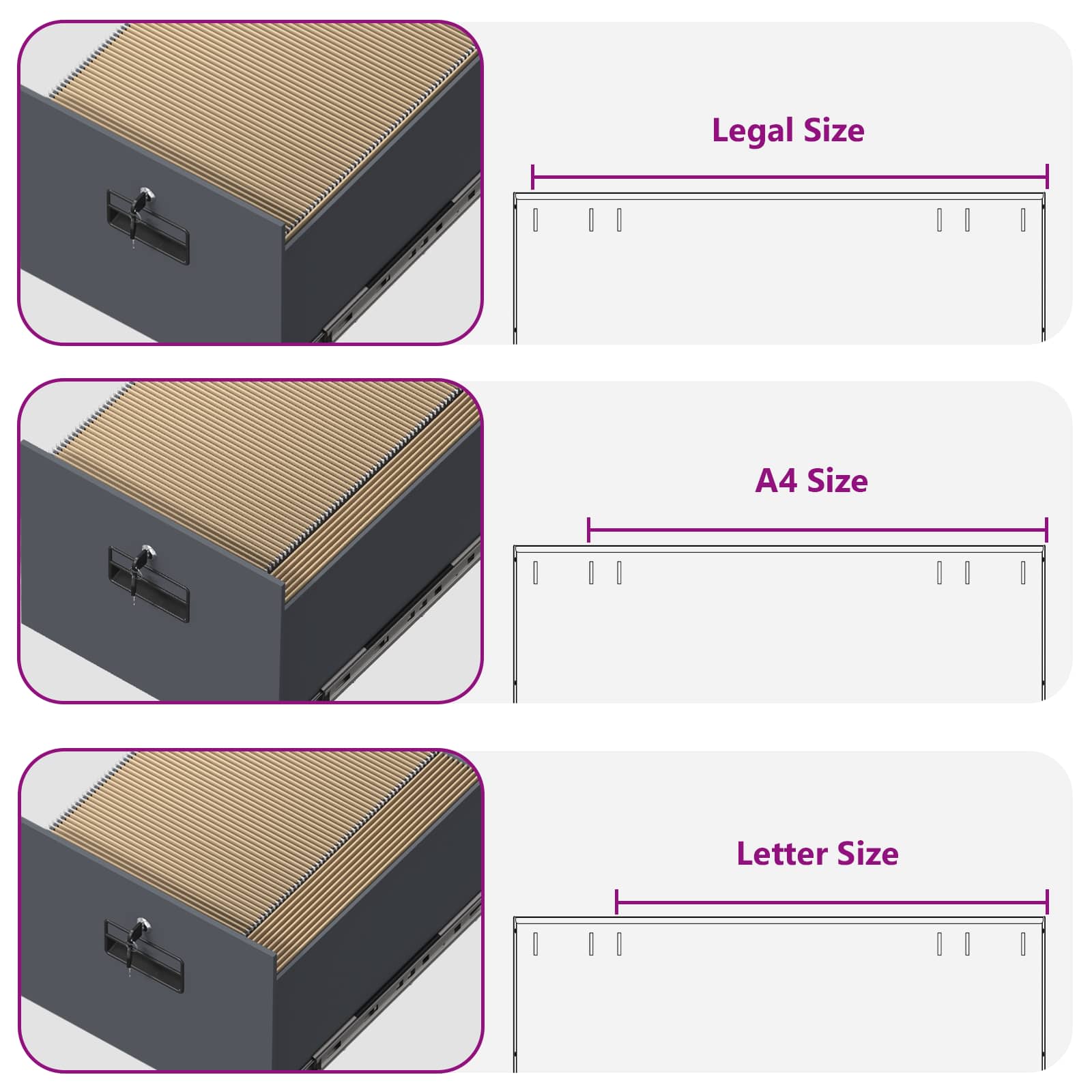 Asiakirjakaappi laatikon kanssa Antrasiitti 44 x 50 x 106.5 cm - Image 11