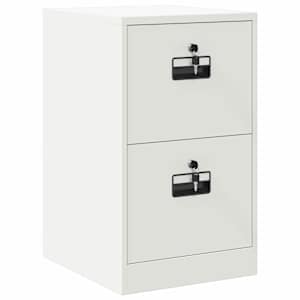vidaXL Failikapp sahtliga Valge 44 x 50 x 74,5 cm K&uuml;lmvalsitud teras