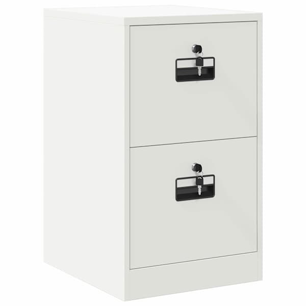 vidaXL Failikapp sahtliga Valge 44 x 50 x 74,5 cm K&uuml;lmvalsitud teras