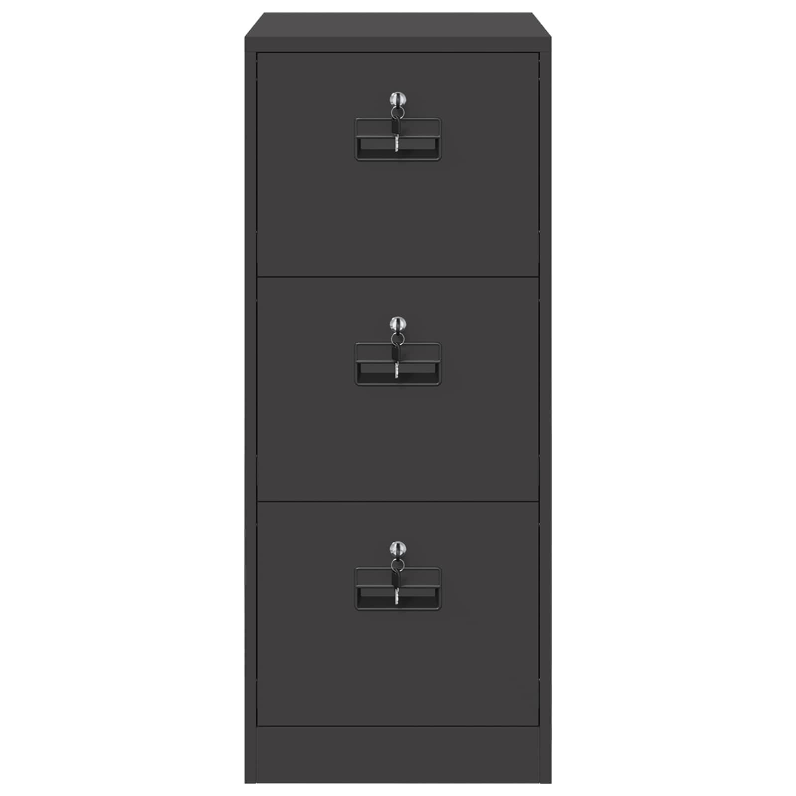 Asiakirjakaappi Musta 44 x 50 x 106.5 cm Kylmävalssattu teräs - Image 7