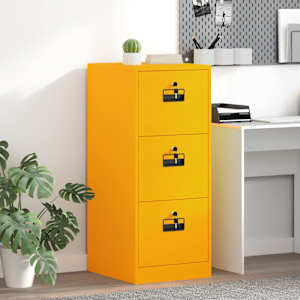 Kabinet za datoteke s polico Gorčična rumena 44 x 50 x 106.5 cm