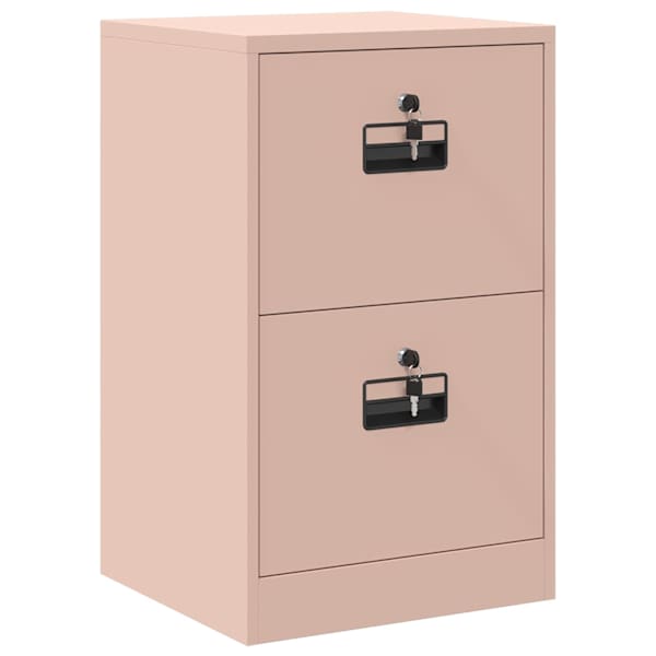 vidaXL Failikapp sahtliga Roosa 45,5 x 42 x 74,5 cm K&uuml;lmvalsitud teras