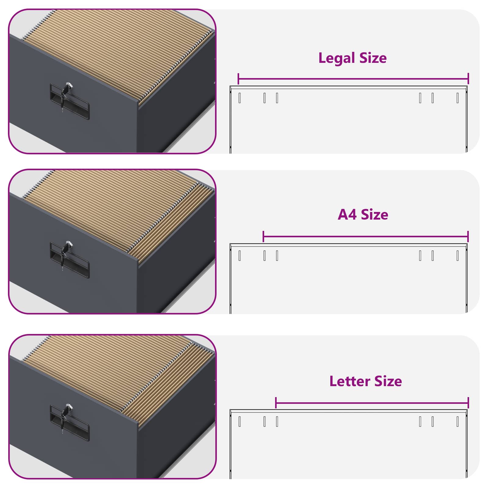 Asiakirjakaappi laatikon kanssa Antrasiitti 44 x 50 x 106.5 cm - Image 11