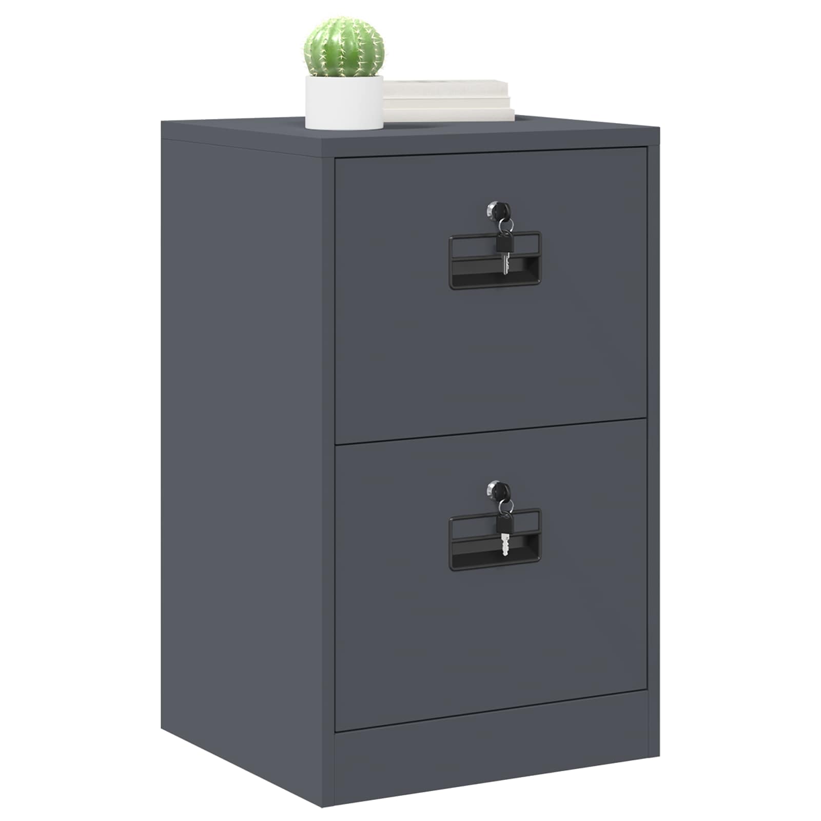 Thumbnail - vidaXL Aktenschrank Anthrazit 44 x 50 x 106,5 cm Kaltgewalzter Stahl