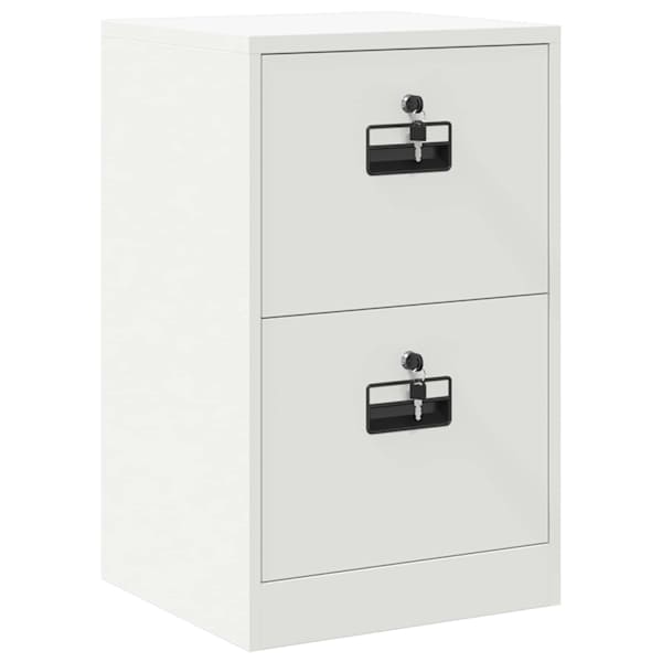 vidaXL Failikapp sahtliga Valge 45,5 x 42 x 74,5 cm K&uuml;lmvalsitud teras