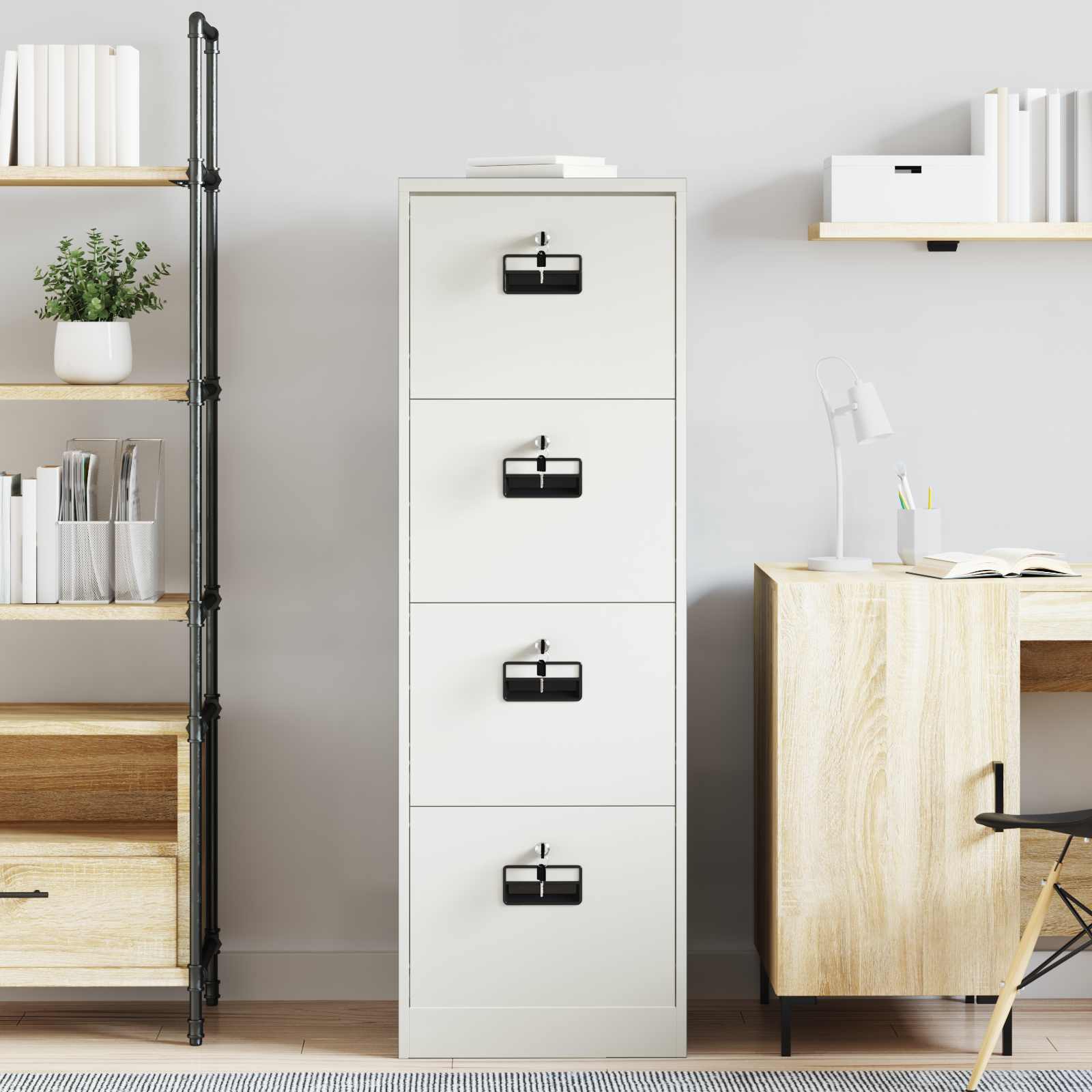 Asiakirjakaappi Pinkki 44 x 50 x 106.5 cm Kylmävalssattu teräs - Image 4